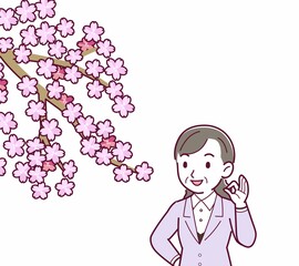 お花見をする人