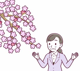 お花見をする人