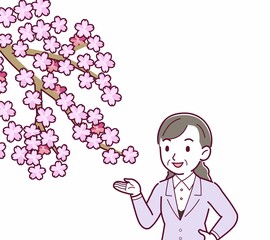 お花見をする人