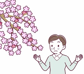お花見をする人