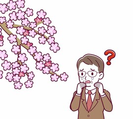 お花見をする人