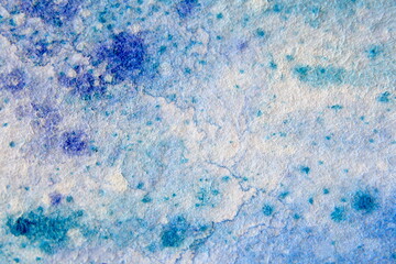 Macro Blue Watercolor Textures on Paper