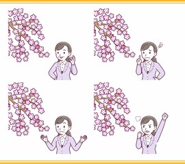 お花見をする人