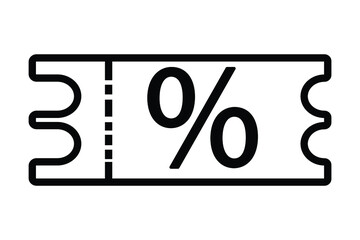 Coupon icons, tickets, flash deals and discounts for summer sales