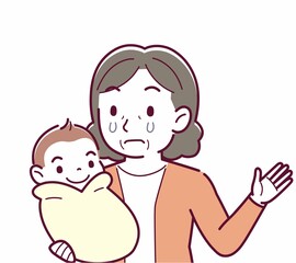 生まれたばかりの赤ちゃんと