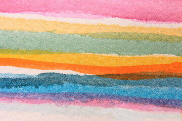 Macro Colorful Wavy Watercolor Lines