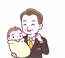 生まれたばかりの赤ちゃんと