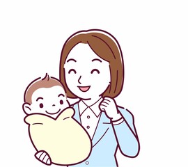 生まれたばかりの赤ちゃんと