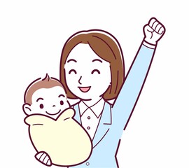 生まれたばかりの赤ちゃんと