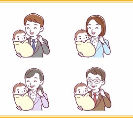 生まれたばかりの赤ちゃんと