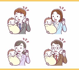 生まれたばかりの赤ちゃんと