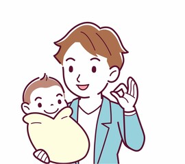 生まれたばかりの赤ちゃんと