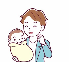 生まれたばかりの赤ちゃんと