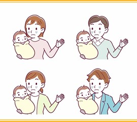 生まれたばかりの赤ちゃんと