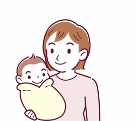 生まれたばかりの赤ちゃんと