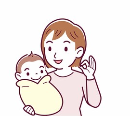 生まれたばかりの赤ちゃんと