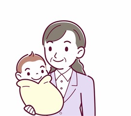 生まれたばかりの赤ちゃんと