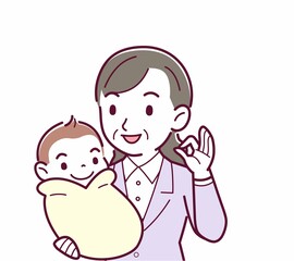 生まれたばかりの赤ちゃんと