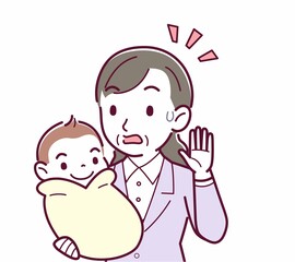 生まれたばかりの赤ちゃんと