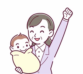 生まれたばかりの赤ちゃんと