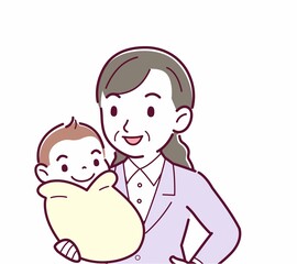 生まれたばかりの赤ちゃんと