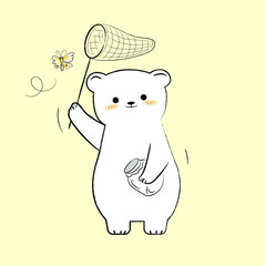 Funny bear icon symbol vector illustration.