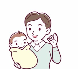 生まれたばかりの赤ちゃんと