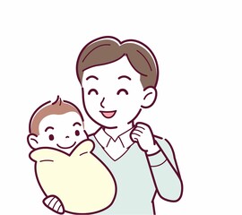 生まれたばかりの赤ちゃんと