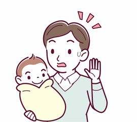 生まれたばかりの赤ちゃんと