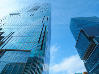 Fototapeta na wymiar 新しい渋谷の超高層ビル　渋谷スクランブルスクエア、渋谷ヒカリエ