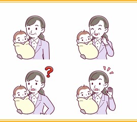 生まれたばかりの赤ちゃんと