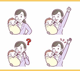 生まれたばかりの赤ちゃんと