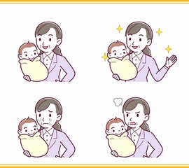 生まれたばかりの赤ちゃんと