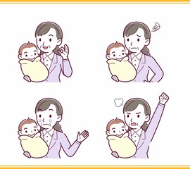 生まれたばかりの赤ちゃんと