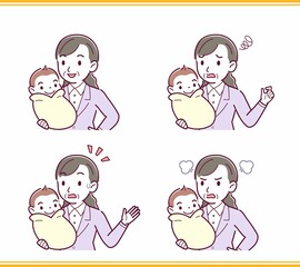 生まれたばかりの赤ちゃんと