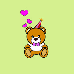 Funny bear icon symbol vector illustration.