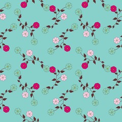 Seamless Pattern With Floral Motifs able to print for cloths, tablecloths, blanket, shirts, dresses, posters, papers.