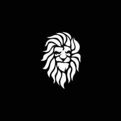 lion head logo vector template illustration design