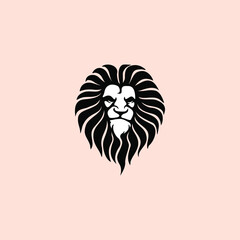 lion head logo vector template illustration design