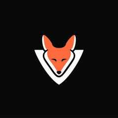fox media logo use simple and flat color combination. 
forming the fox inside the play button. This logo good 
for media company, advertising company or apps.
