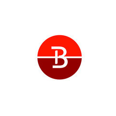 logo letter B inside a circle in orange and maroon colors