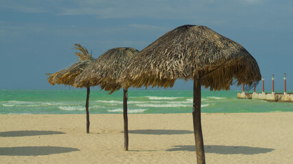 beach tiki hut on Caribbean destination