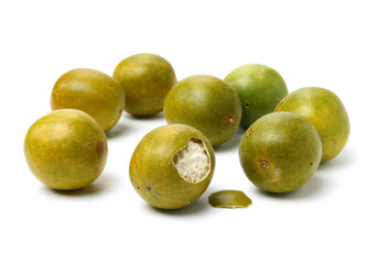 Golden Luo Han Guo on white background