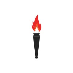 Torch vector icon illustration design