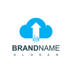 Cloud Logo Design Template. Server, Database Company Icon Design Vector