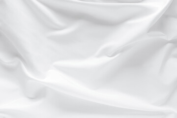 Abstract white fabric texture background. Cloth soft wave. Creases of satin. silk and cotton.	