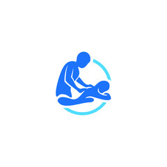 Fototapeta premium Body Spa Centre icon, massage parlour, spa, relax, rejenuvate, essential oil, vector illustration 