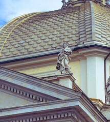 statues in rome marble white ancient in the form of angels ancient rome