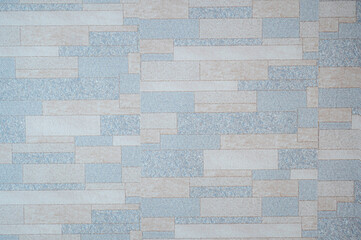 The wall pattern is a mix of light blue and purple marble. The wall pattern, wallpaper or background is a grid.