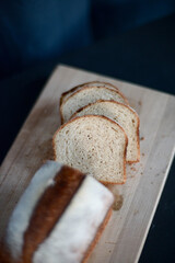 The loaf white bread is my breakfast.